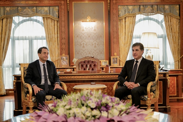 رئيس إقليم كوردستان والسفير الفرنسي يبحثان في أوضاع العراق والمنطقة